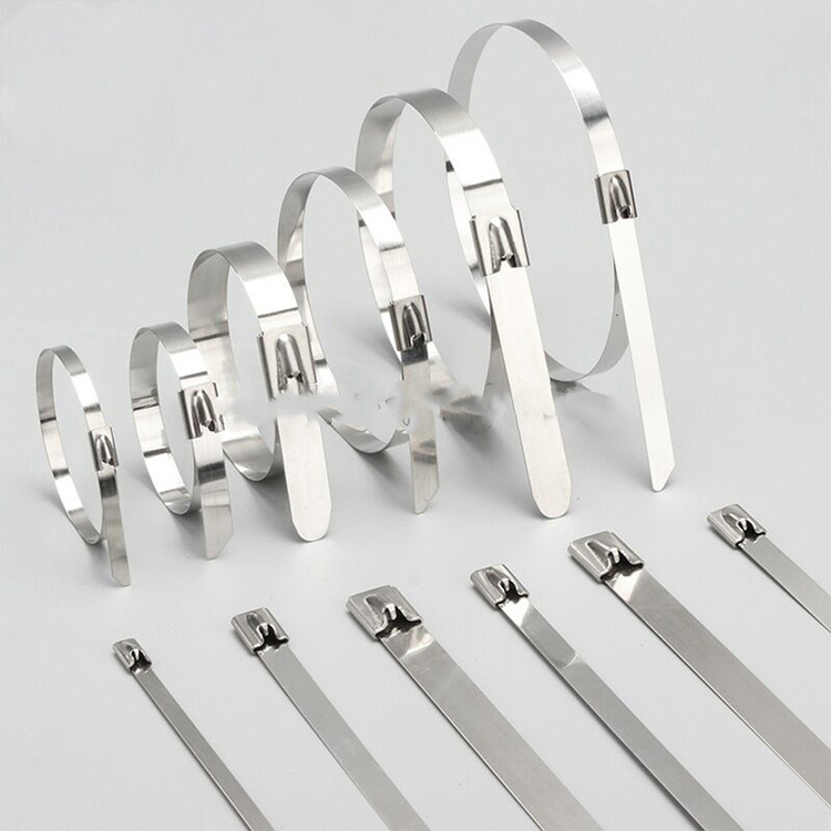 Self locking stainless steel cable tie